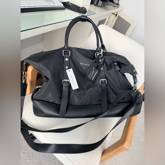 Tony Bianco Handbags - TONY BIANCO Naomi Black Duffle Over Night Travel Bag Large BRAND NEW